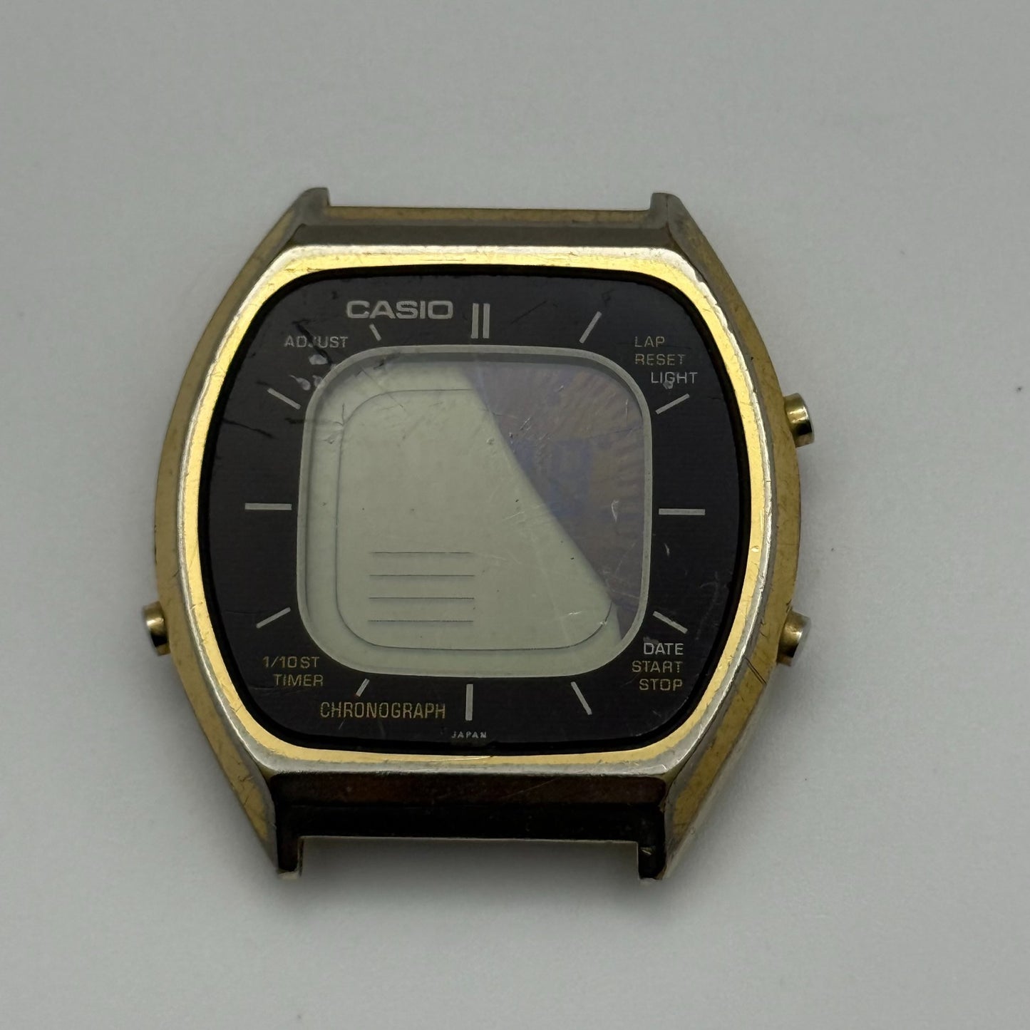 Casio Men's Chronograph Quartz Watch 56QGS-38 Gold Tone Japan 35mm PARTS REPAIR