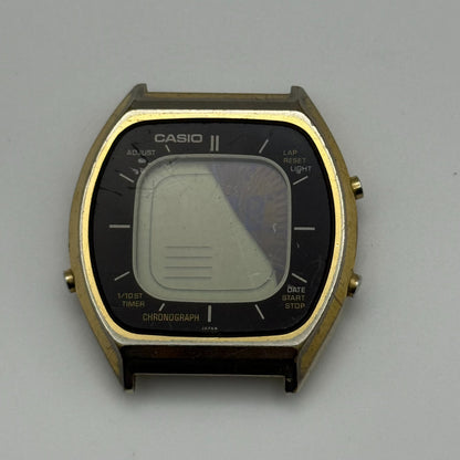 Casio Men's Chronograph Quartz Watch 56QGS-38 Gold Tone Japan 35mm PARTS REPAIR