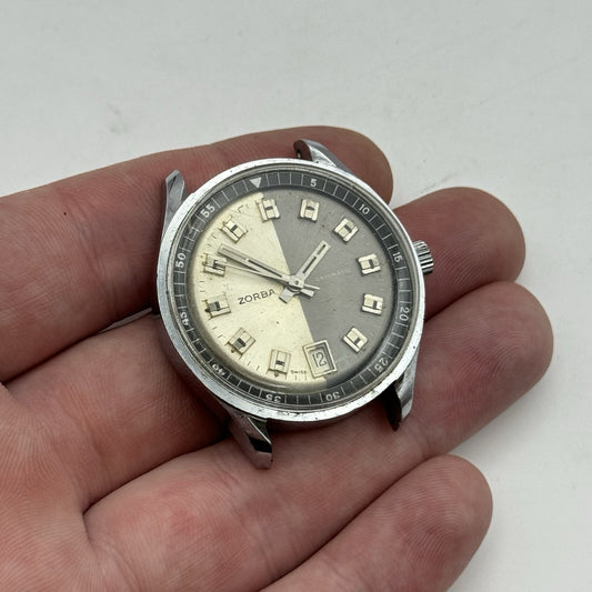 36mm Manual Wind Zorba Datomatic Ilona LTD Swiss Watch FOR PARTS RESTORE