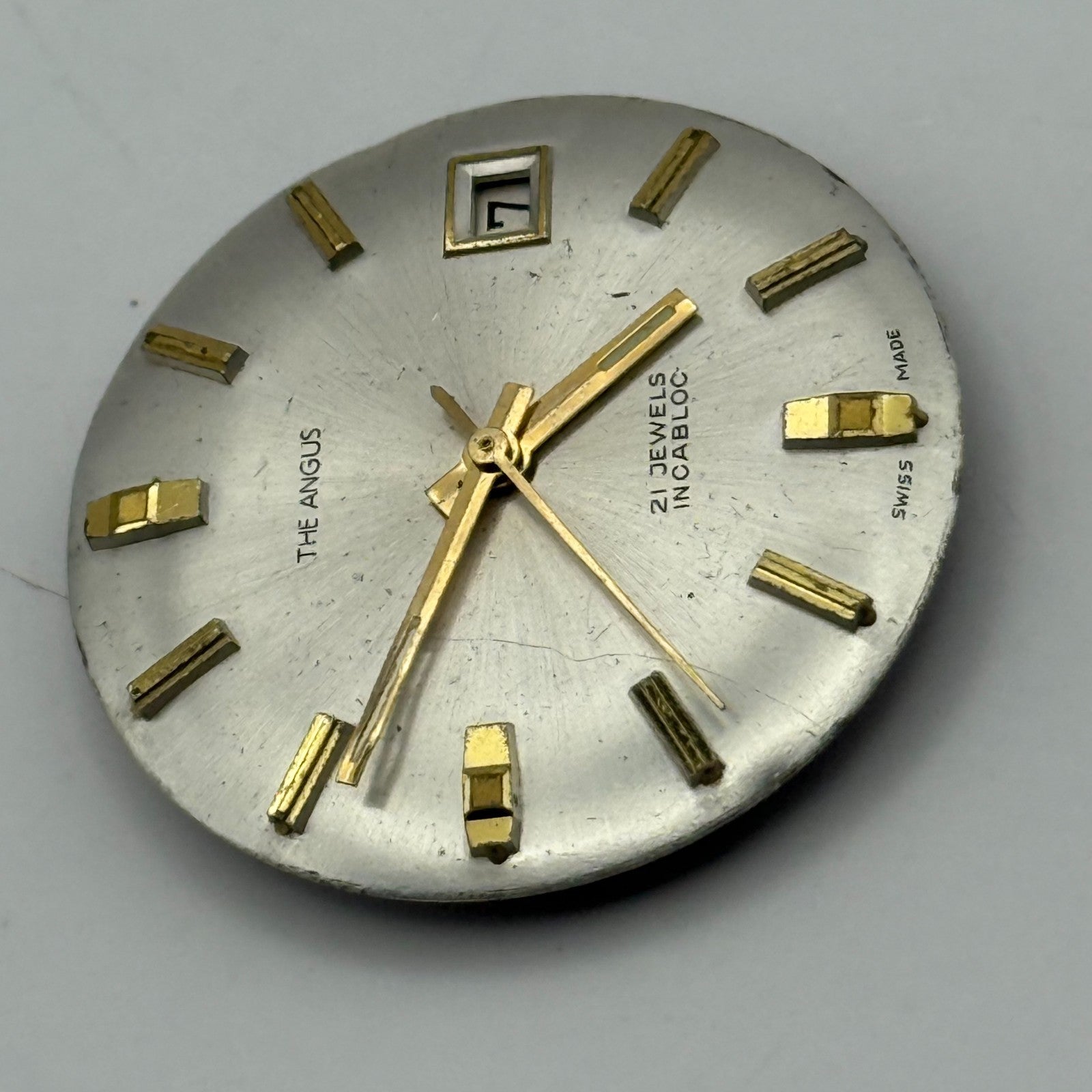 ETA 2408 Date Watch Movement The Angus Manual Wind Vintage Parts Repair 25.9mm