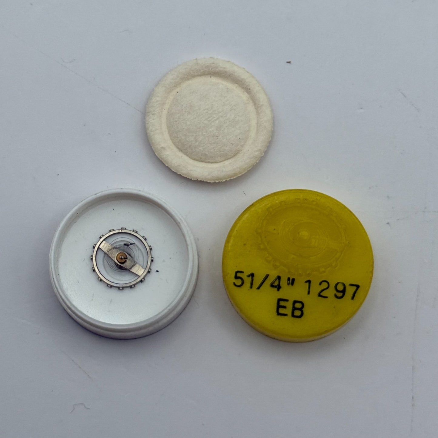 EB 1297 Balance Wheel Complete And Spring 5¼’’’ 5¼’’’ Watch Movement Parts 