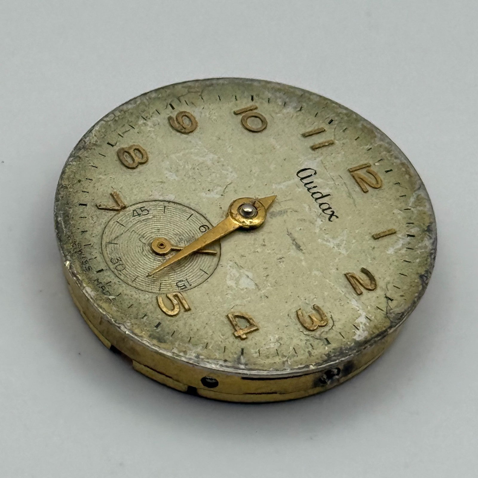 Audax 180 Watch Movement Manual Wind Vintage Swiss Parts Repair Spares 24.4mm