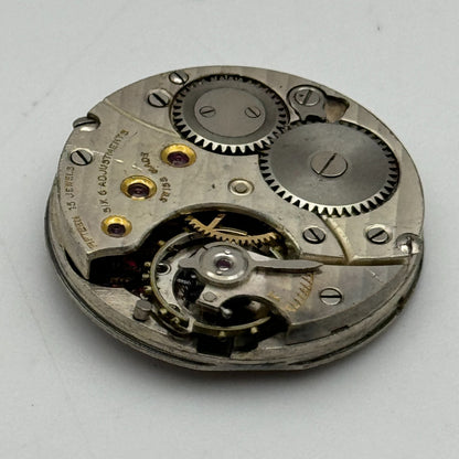 23.6mm Possibly Movado 15 Jewels 6 Adj High Grade Manual Wind Watch Movement
