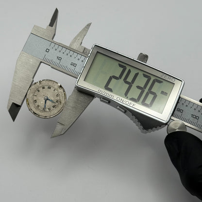 Possibly Movado Watch Movement Manual Wind Vintage Swiss Parts Repair 24.3mm