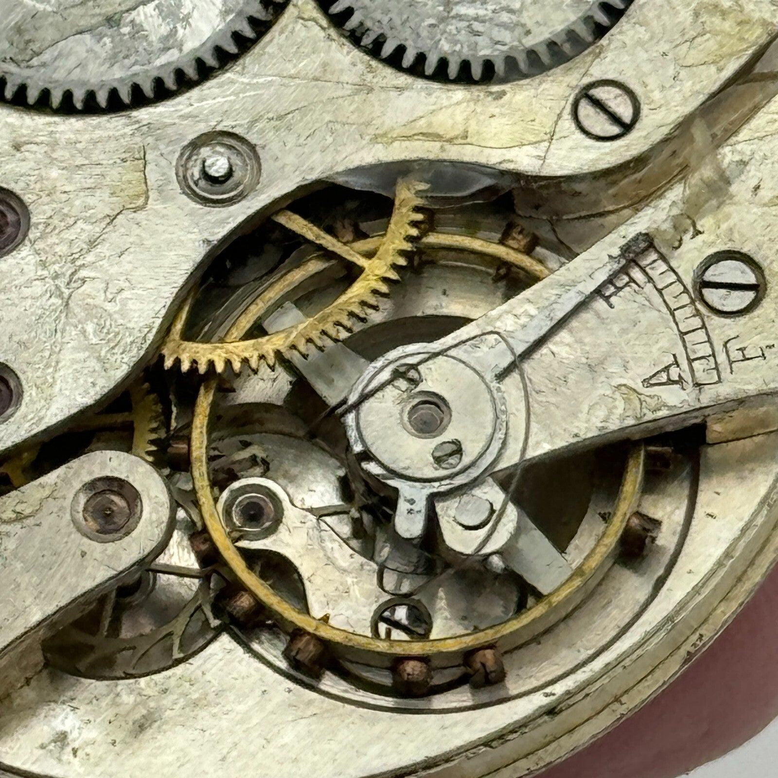 42.9mm Vintage Erlim Swiss Open Face Pocket Watch Movement PARTS REPAIR SPARES