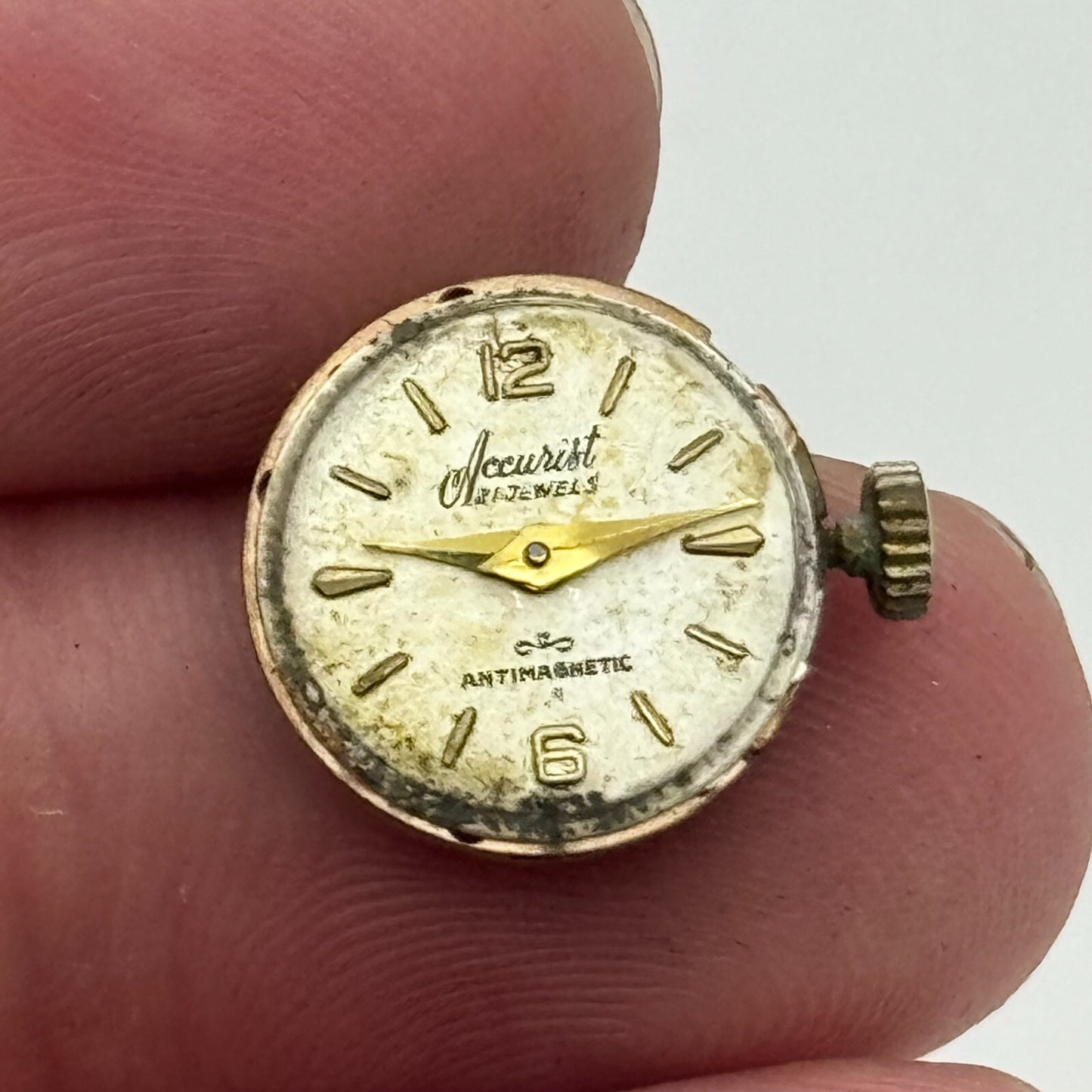 13.6mm Accurist Felsa 21 Balance Ok Manual Wind Swiss Watch Movement PARTS SPARE