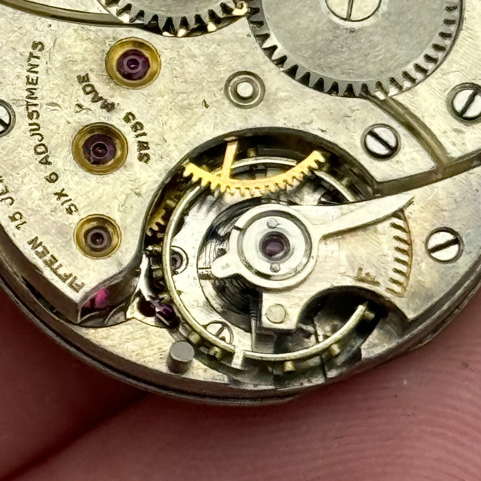 23.6mm Possibly Movado 15 Jewels 6 Adj High Grade Manual Wind Watch Movement
