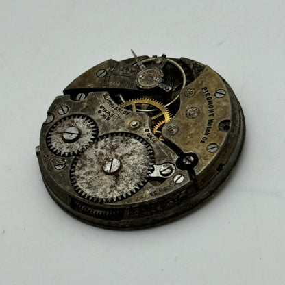 43.1mm Open Face Piedmont Watch Co 6 Jewels Swiss Pocket Watch Movement PARTS