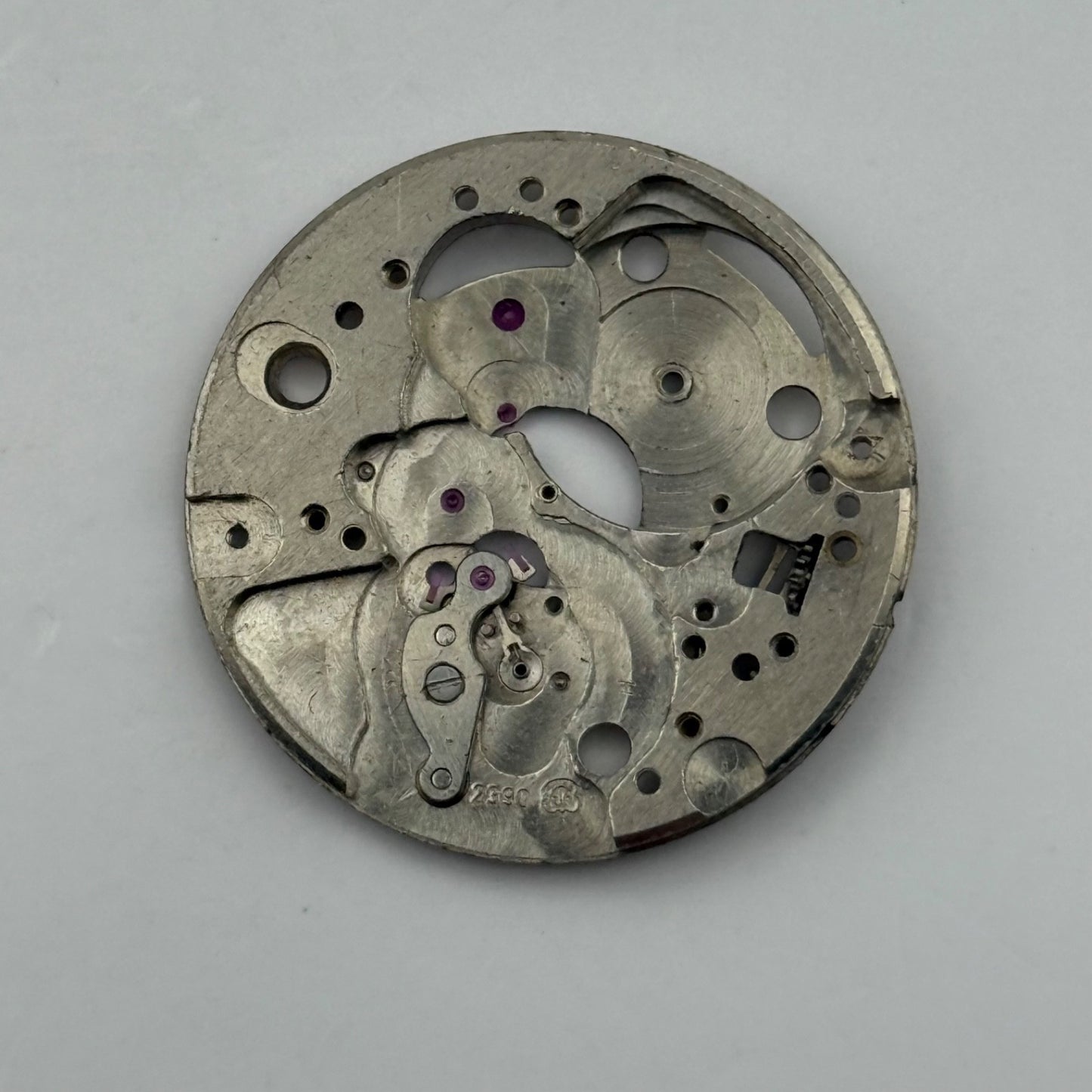 ETA 2390 Watch Movement Main Plate Manual Wind Vintage Swiss Parts Repair 25.9mm
