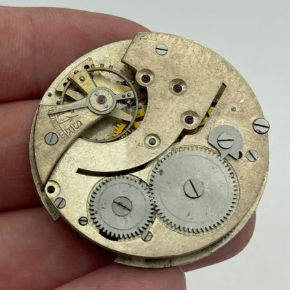 41.5mm 10 Jewels Unidentified Interesting Vintage Pocket Watch Movement PARTS