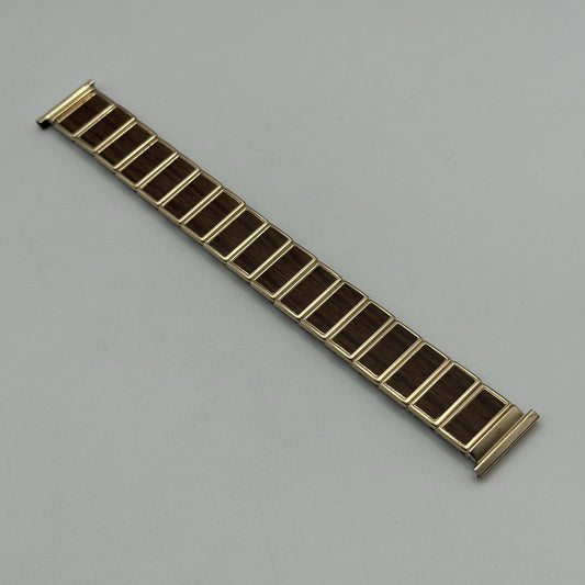 20mm Lug Rowi Fixo Flex Vintage New Old Stock NOS Expandable Strap Wood Effect