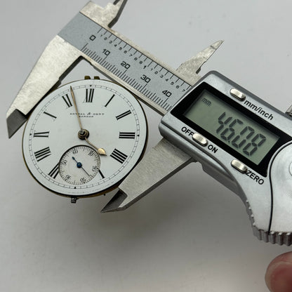 46mm Antique Kendal & Dent Cheapside London Pocket Watch Movement PARTS SPARES