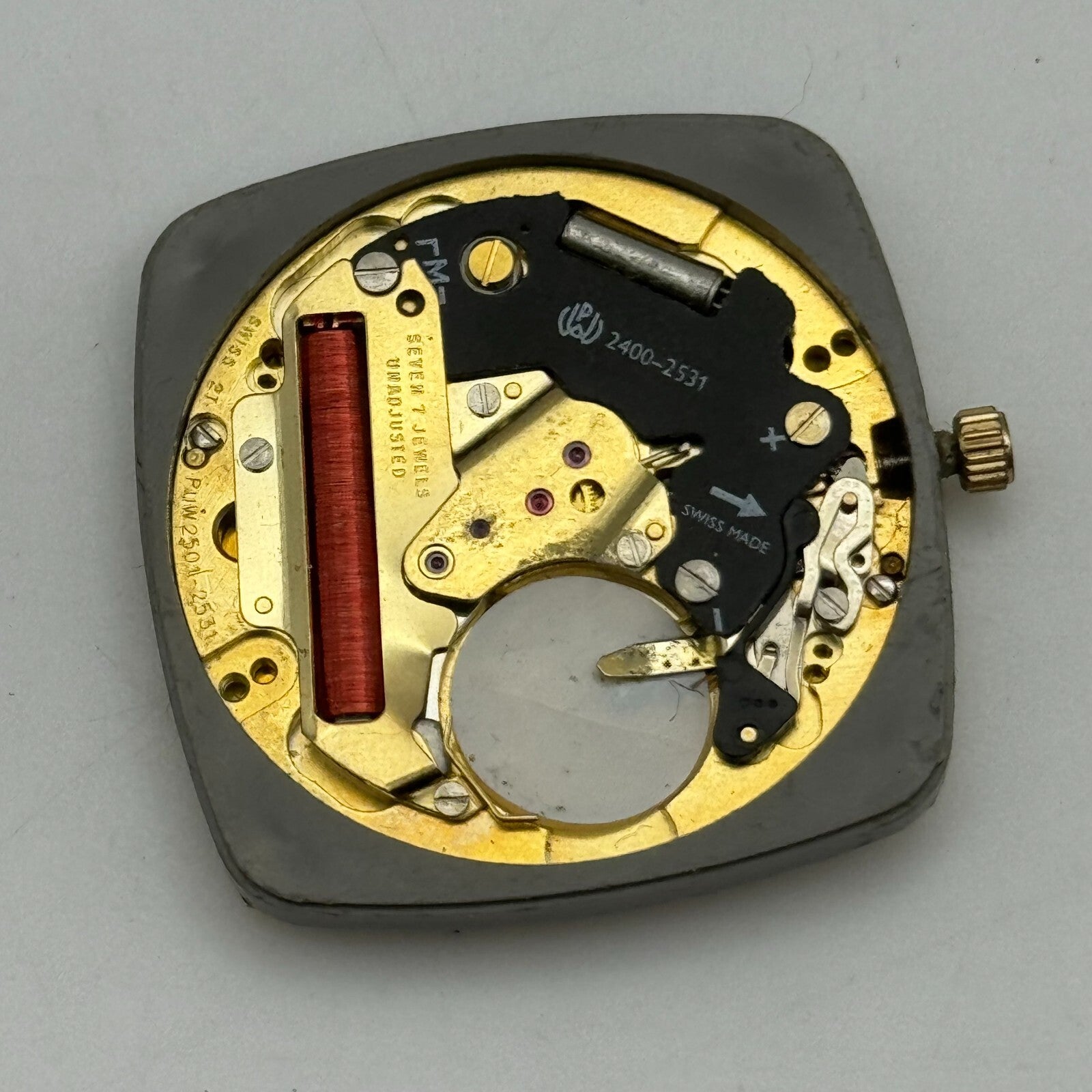 26.1mm Men’s Marvin PUW 2501 - 2531 Quartz Watch Movement Vintage PARTS SPARES