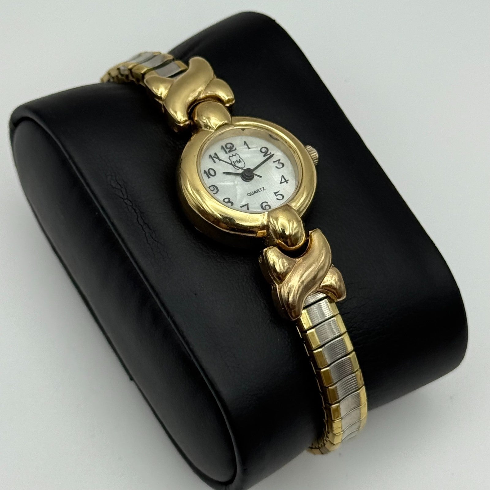 21mm Working Ladies Two Tone Philip Mercier S565S Quartz Watch Expandable Strap