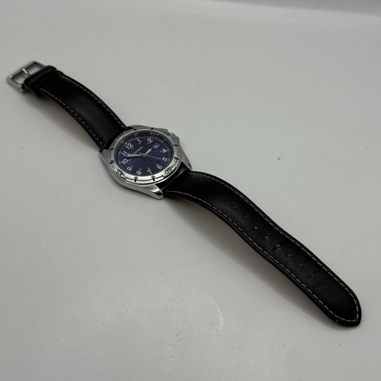 40mm Working Men’s Sekonda N3512 Blue 24 Hour Date Dial Stainless Quartz Watch