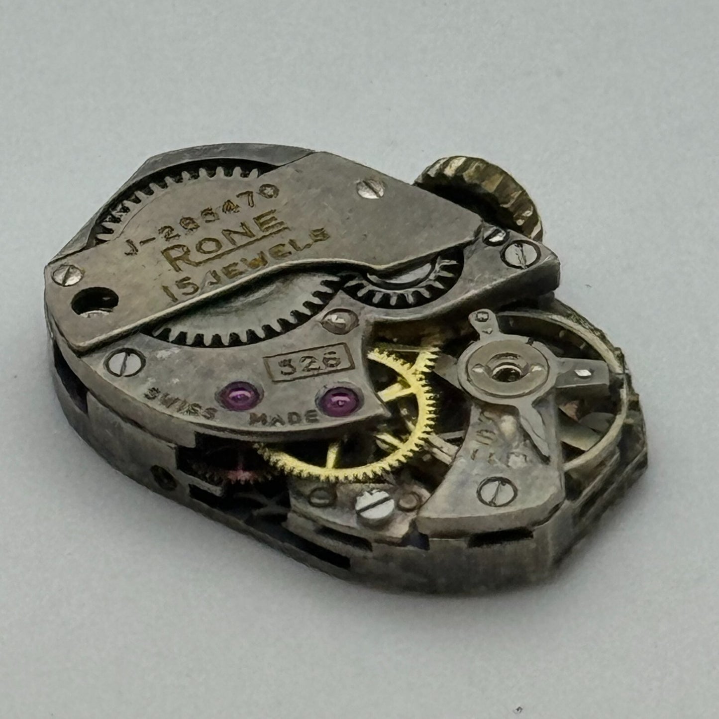 12.7mm FHF 190 Rone J-285470 Manual Wind 15 Jewels Swiss Watch Movement PARTS