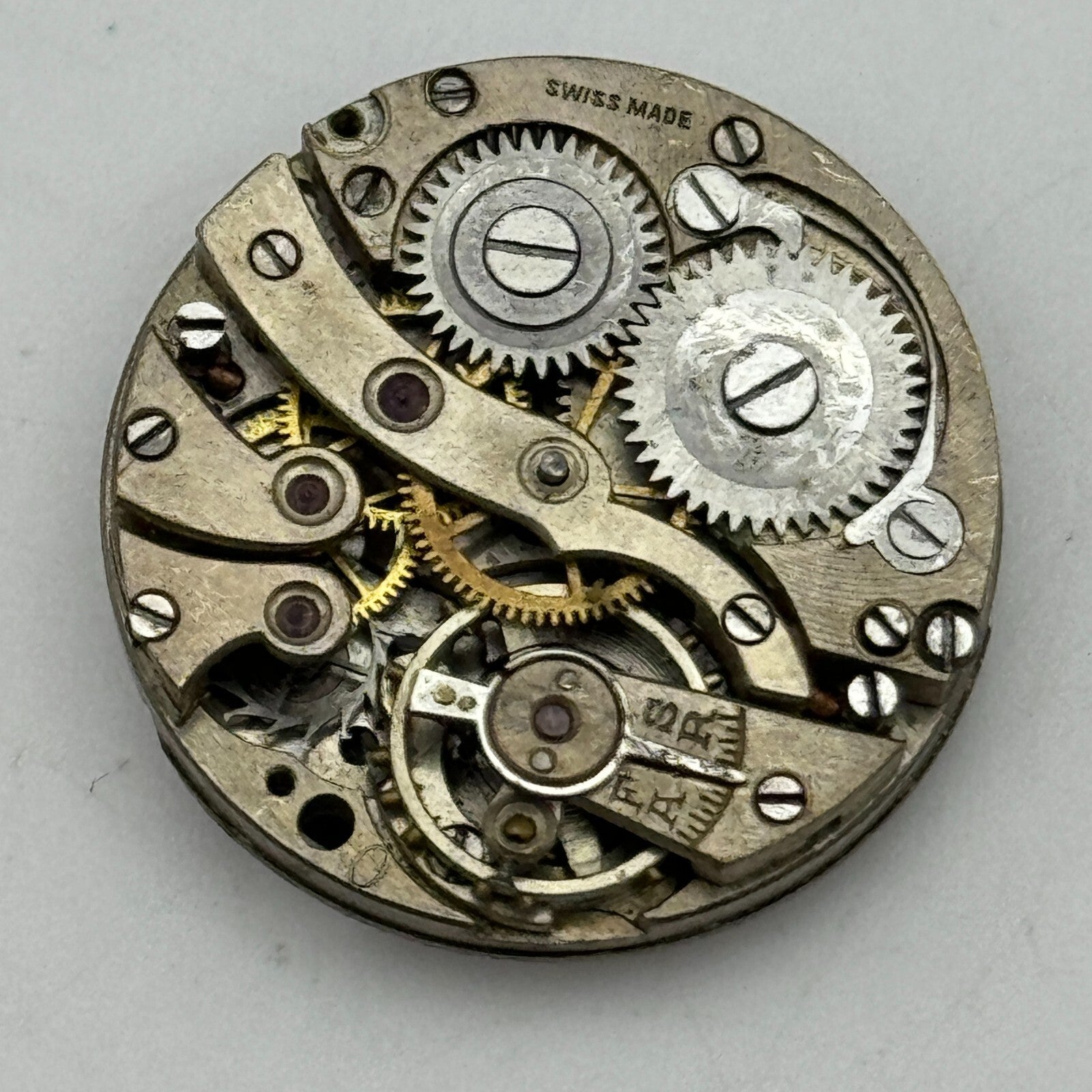 23.6mm SFG Porcelain Dial Swiss Trench Watch Movement Manual Wind PARTS SPARES