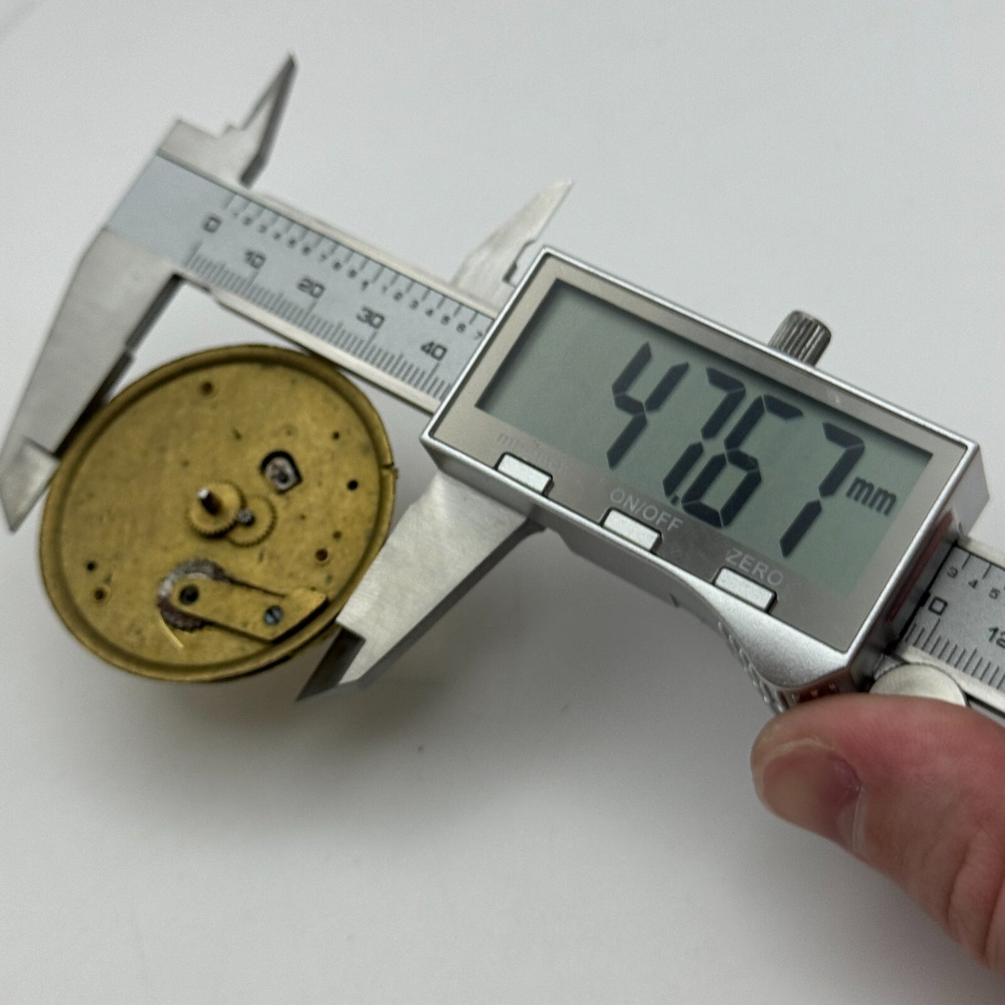 47.6mm Antique Railway Timekeeper Key Wound Pocket Watch Movement PARTS REPAIR