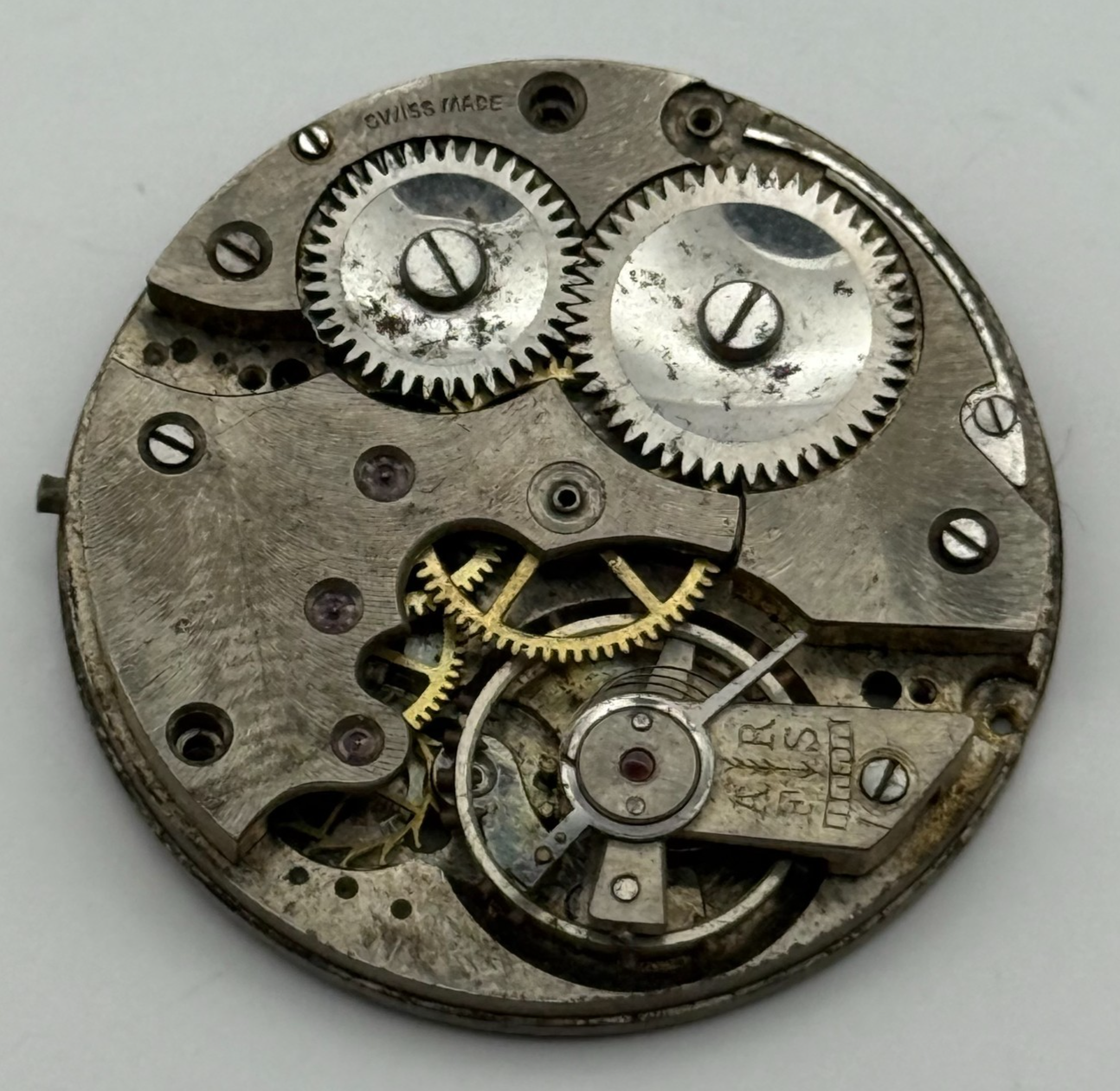 AS A Schild Trench Watch Movement Manual Wind Vintage Swiss Parts Repair 28.8mm