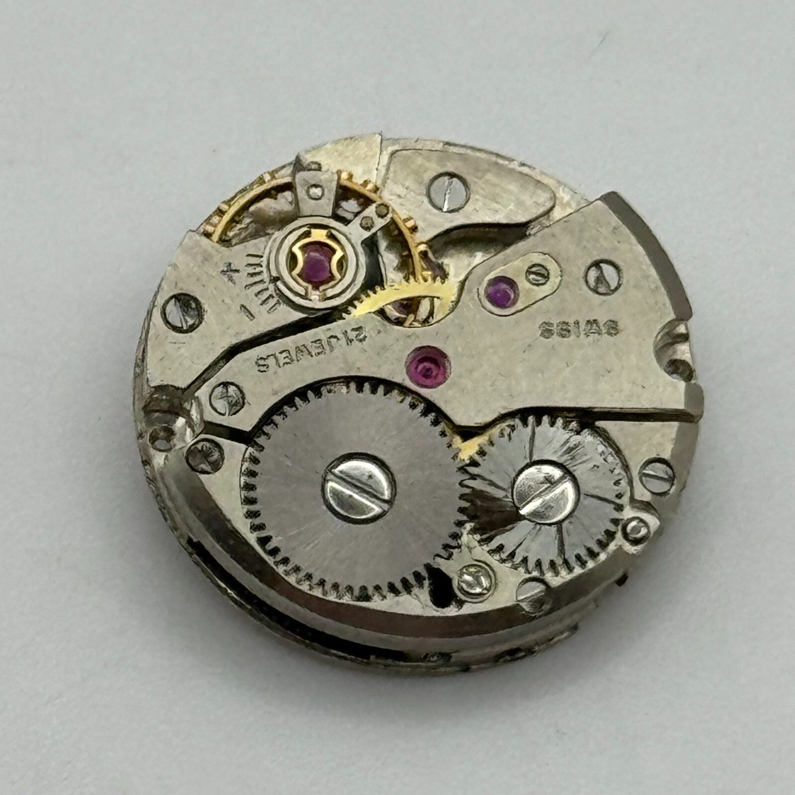 17.4mm Rotary AS 1537 Good Balance Manual Wind 21 Jewels Watch Movement PARTS