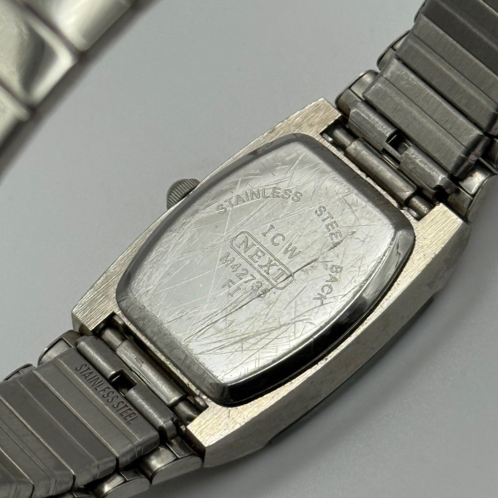 Ladies Next Quartz Watch ICW Pink Dial Steel Expandable Strap 20mm Working