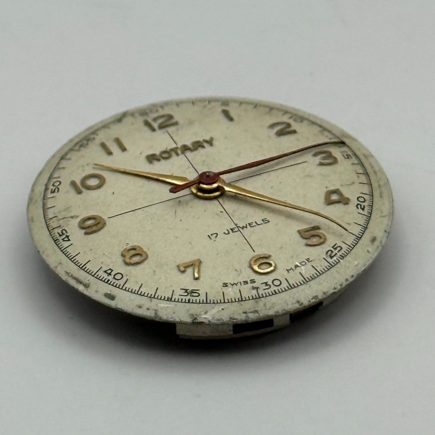 ETA 1080 Watch Movement Rotary 725 Manual Wind Vintage Swiss Parts Repair 23.6mm