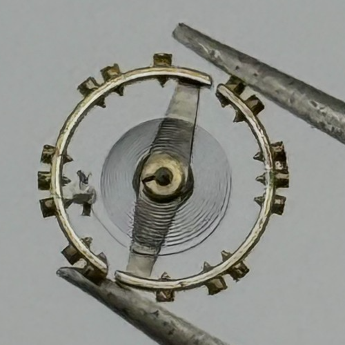 FHF 159 Balance Wheel Complete And Spring 3-10''' 190 M Watch Movement Parts NOS