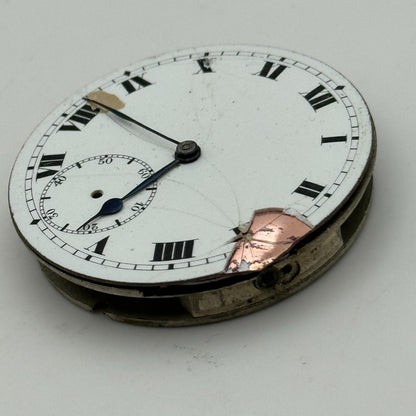 43mm Hunter 15 Jewels Swiss Balance Ok Pocket Watch Movement PARTS REPAIR