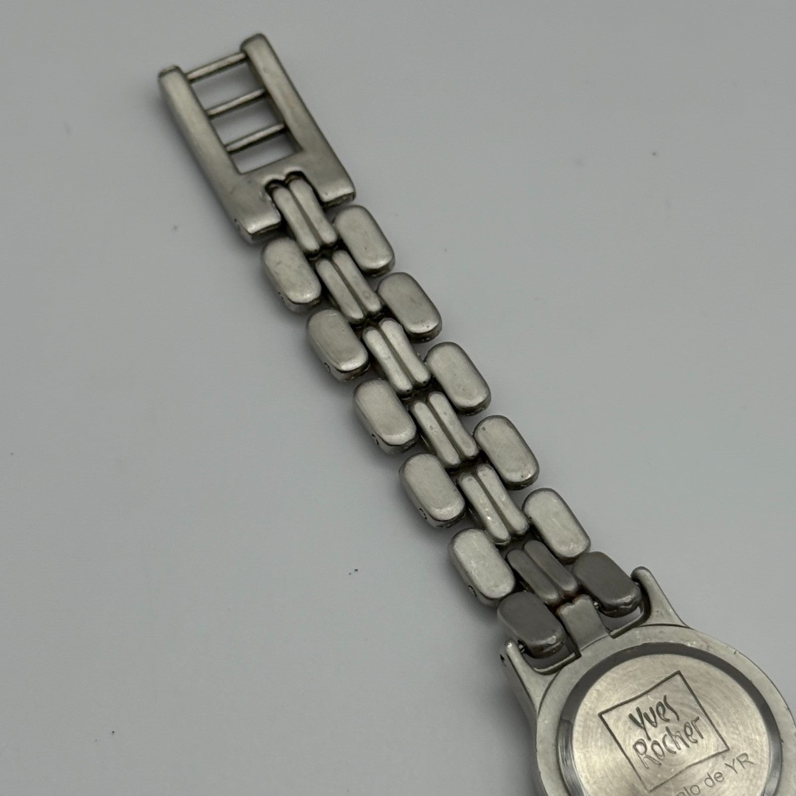 25mm Working Ladies Yves Rocher Two Tone Quartz Bracelet Watch 6.5 Inches