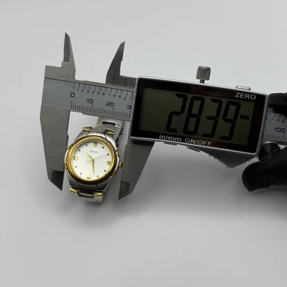 Vintage Pulsar Quartz Watch V701-X316 Two Tone Bracelet Working New Battery 27m