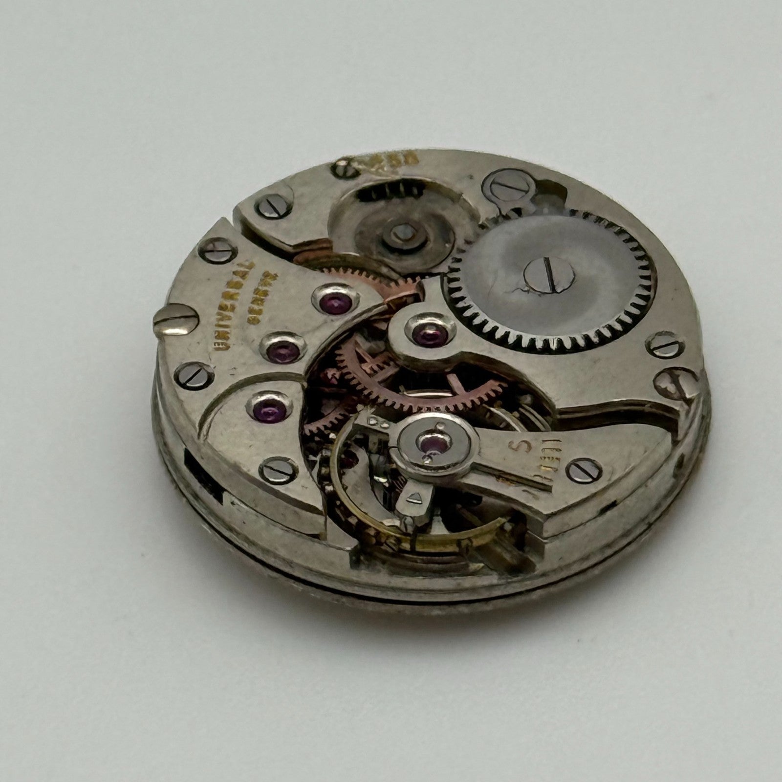 19.9mm Vintage Universal Geneve 258 Manual Wind Watch Movement PARTS REPAIR