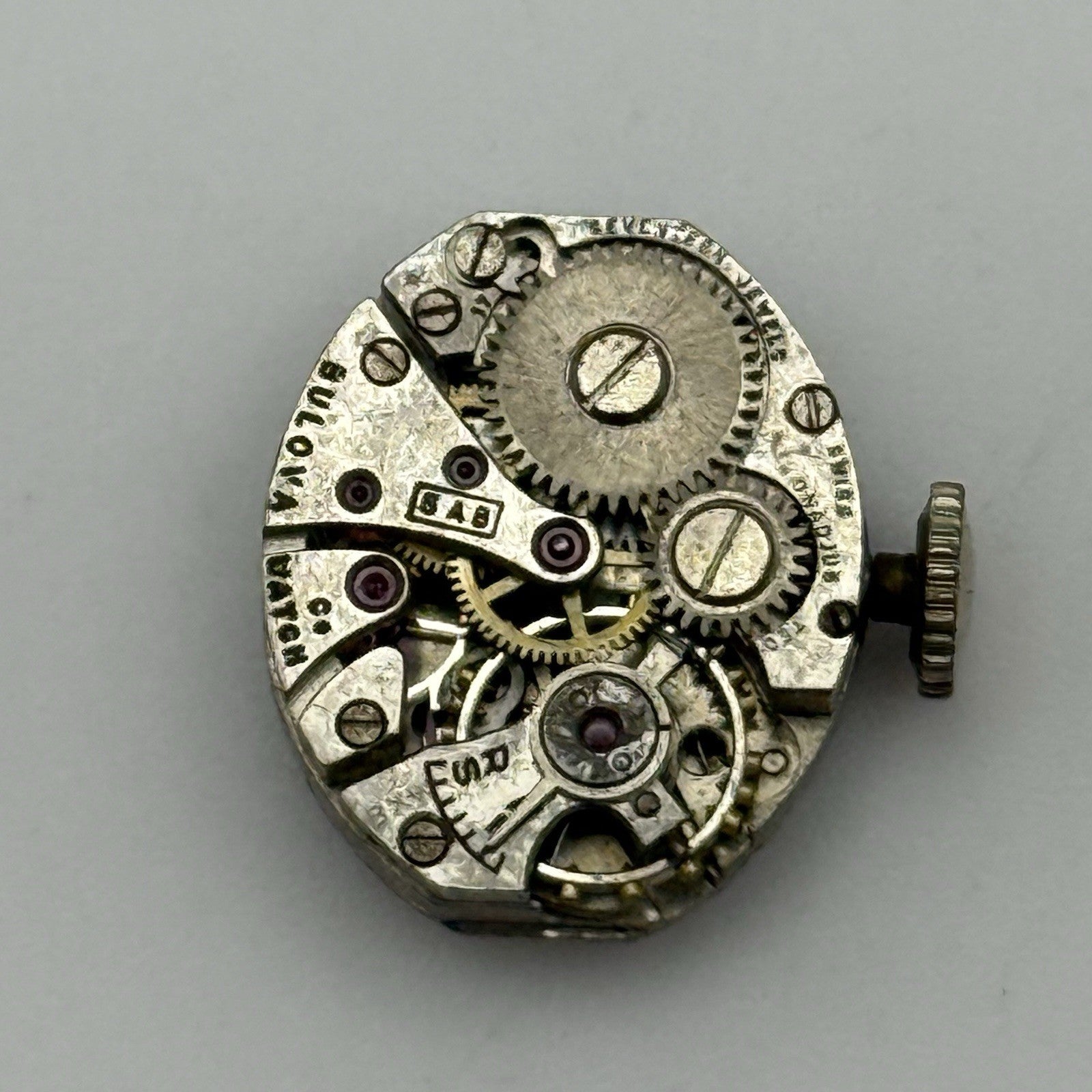 13.1mm Vintage Ladies Bulova 5AB Manual Wind Swiss Watch Movement PARTS REPAIR