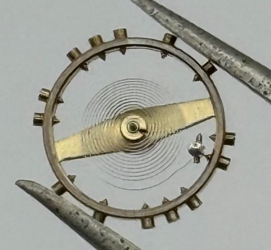 AS 970 Balance Wheel Complete And Spring 28 M Watch Movement Parts NOS