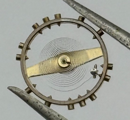 AS 970 Balance Wheel Complete And Spring 28 M Watch Movement Parts NOS