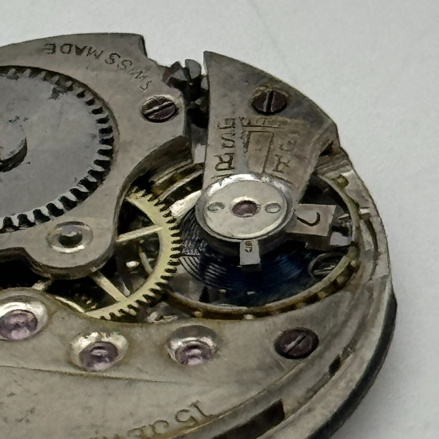 23.6mm Baume B & Co 15 Jewels Trench Watch Movement Manual Wind Swiss PARTS