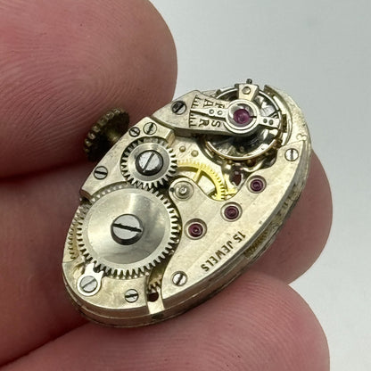 14.7mm ETA Oval 15 Jewels Swiss Manual Wind Watch Movement Vintage PARTS SPARES
