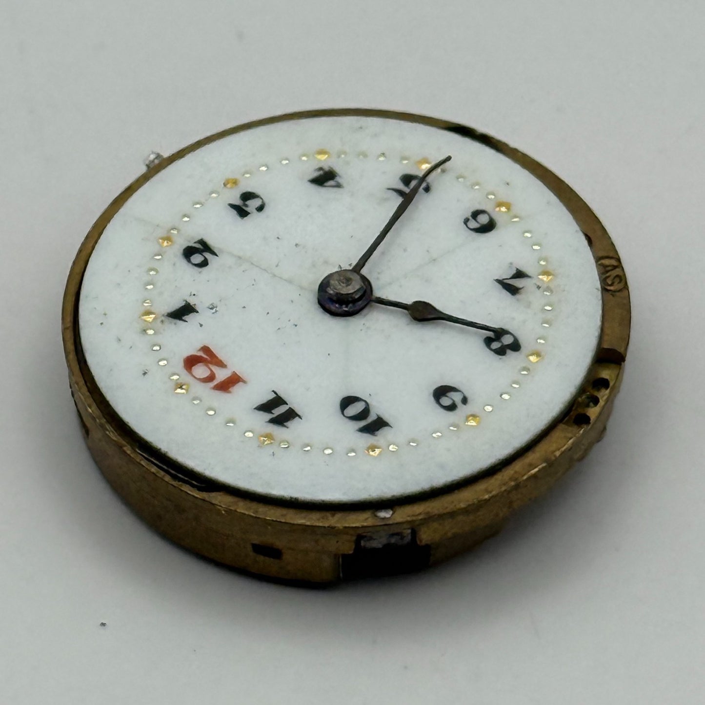 AS A Schild Antique Watch Movement Manual Wind Vintage Swiss Parts Repair 24.7mm