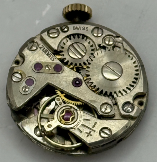 17.4mm Vintage Rotary FHF 34-21 Swiss Balance Ok Watch Movement PARTS REPAIR
