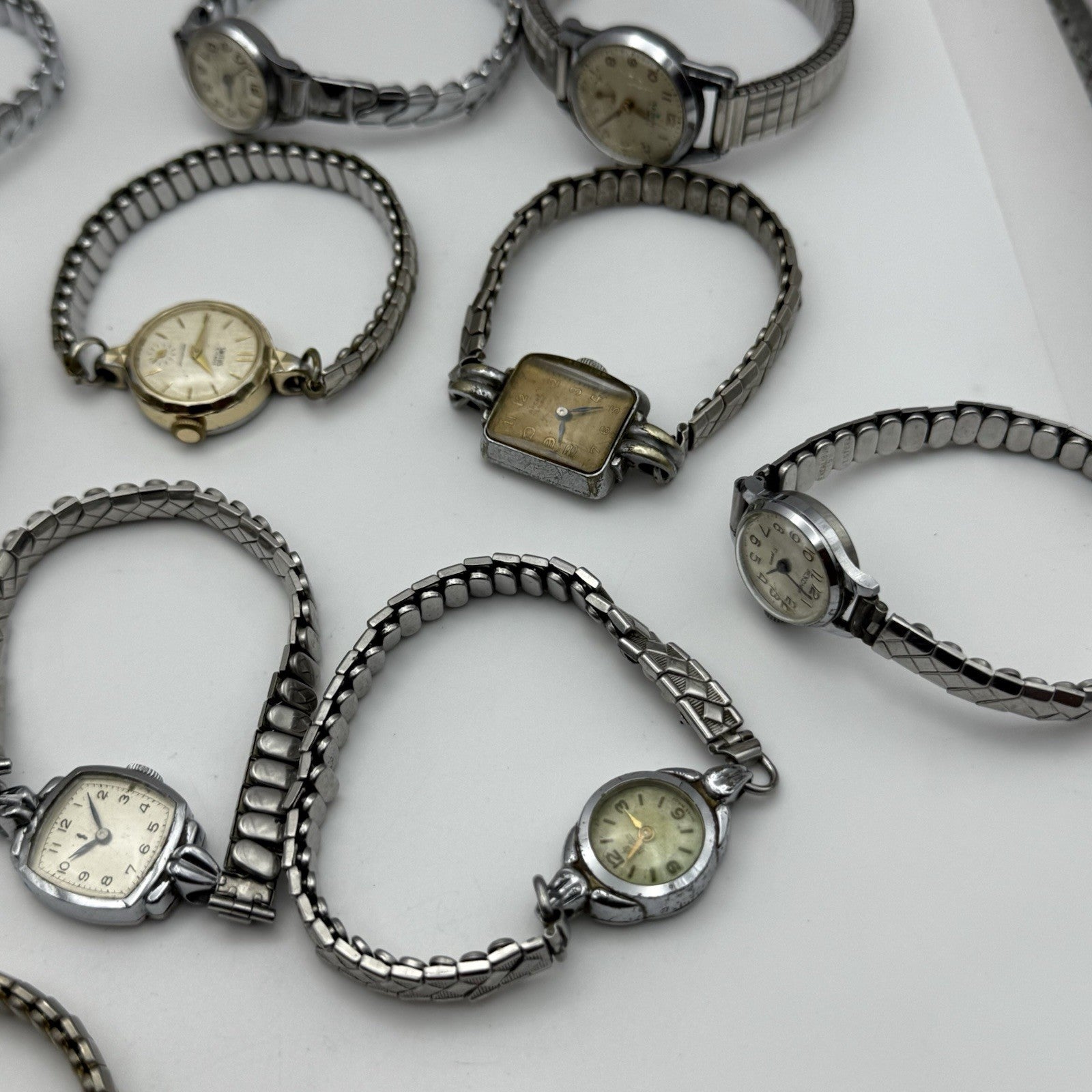 Bundle Of Ladies Vintage Manual Wind Wristwatches Joblot PARTS REPAIR SPARES