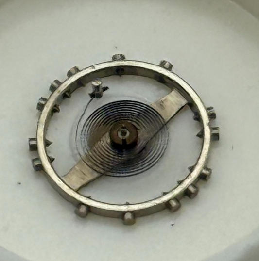 AS 1051 Balance Wheel Complete And Spring 5¼’’’ 34 M Watch Movement Parts NOS