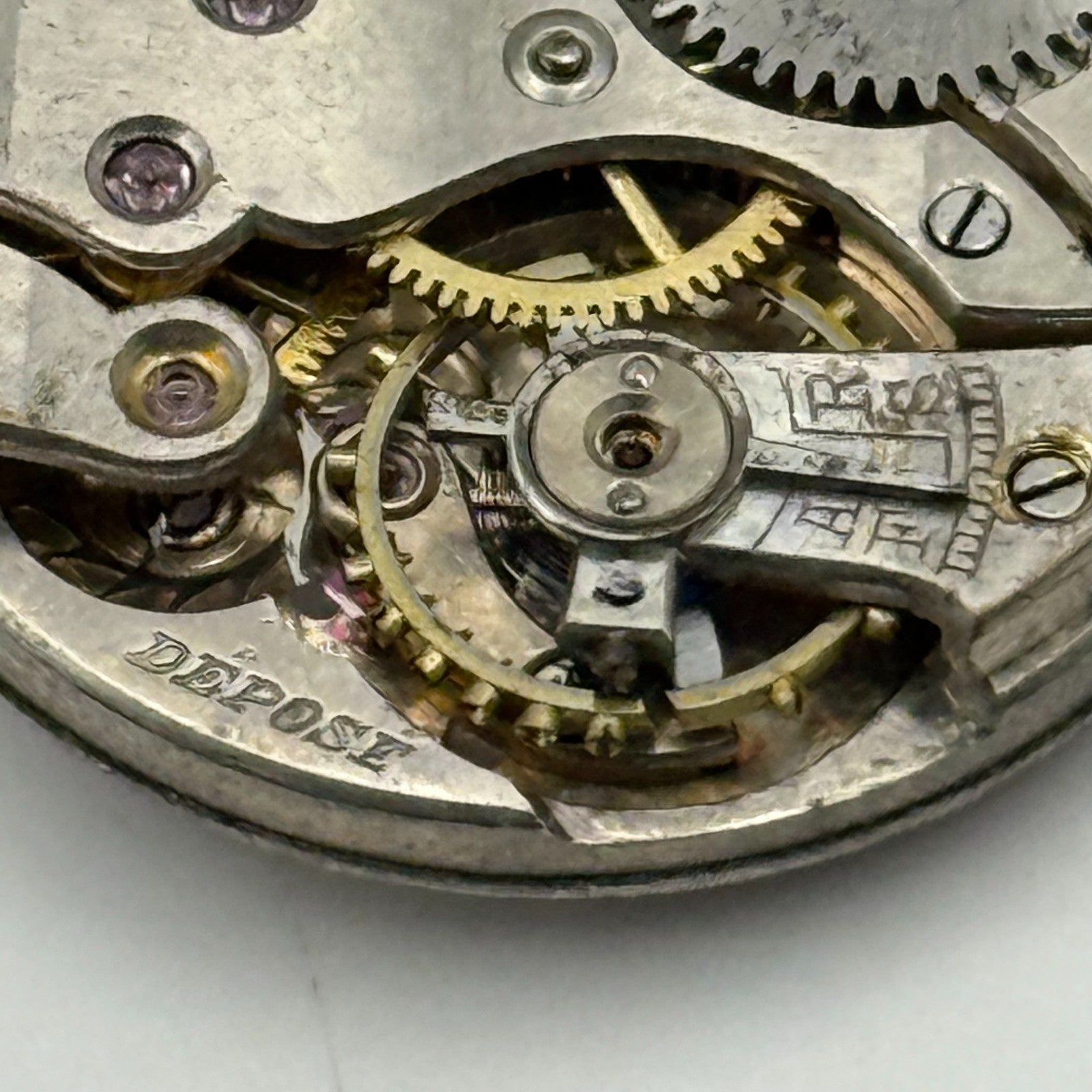 Depose 858 Patent 51482 Trench Watch Movement Manual Wind Vintage Parts 24.8mm