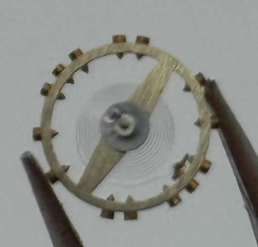 ETA 761 1261 Balance Wheel Complete And Spring 5 1/4''' Watch Movement Parts 