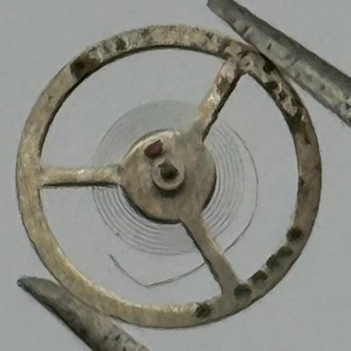 Oris 410 Balance Wheel Complete And Spring 5 1/4''' 390 M Watch Movement Parts 