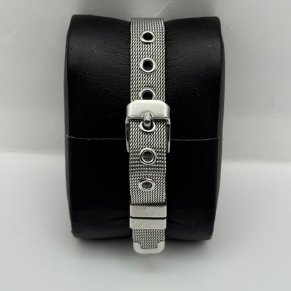 Working  Ladies Accessories Silver Tone Adjustable Mesh Strap 34mm Quartz Watch