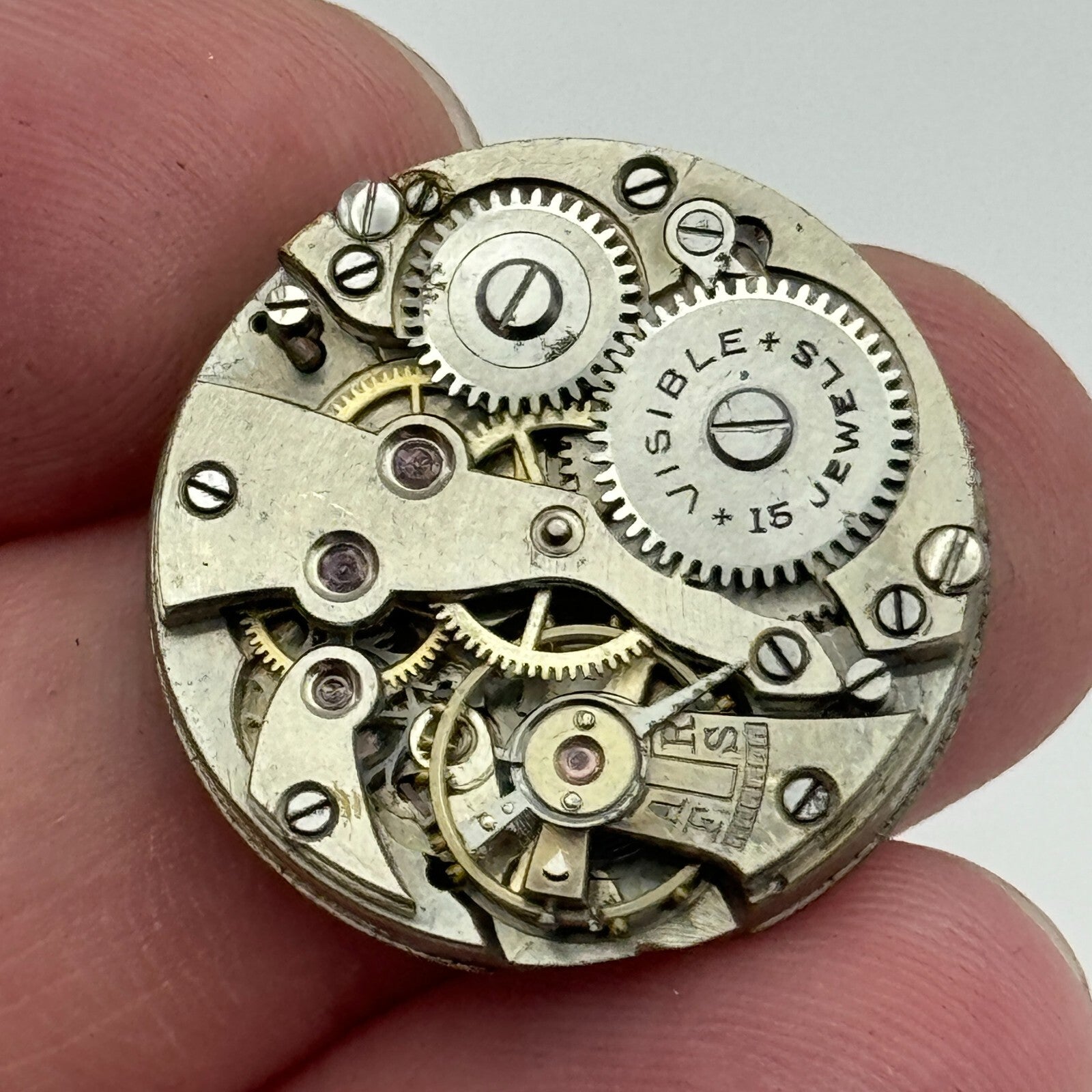 23.6mm Visible Patent 51489 FHF Manual Wind Watch Movement Swiss Vintage PARTS