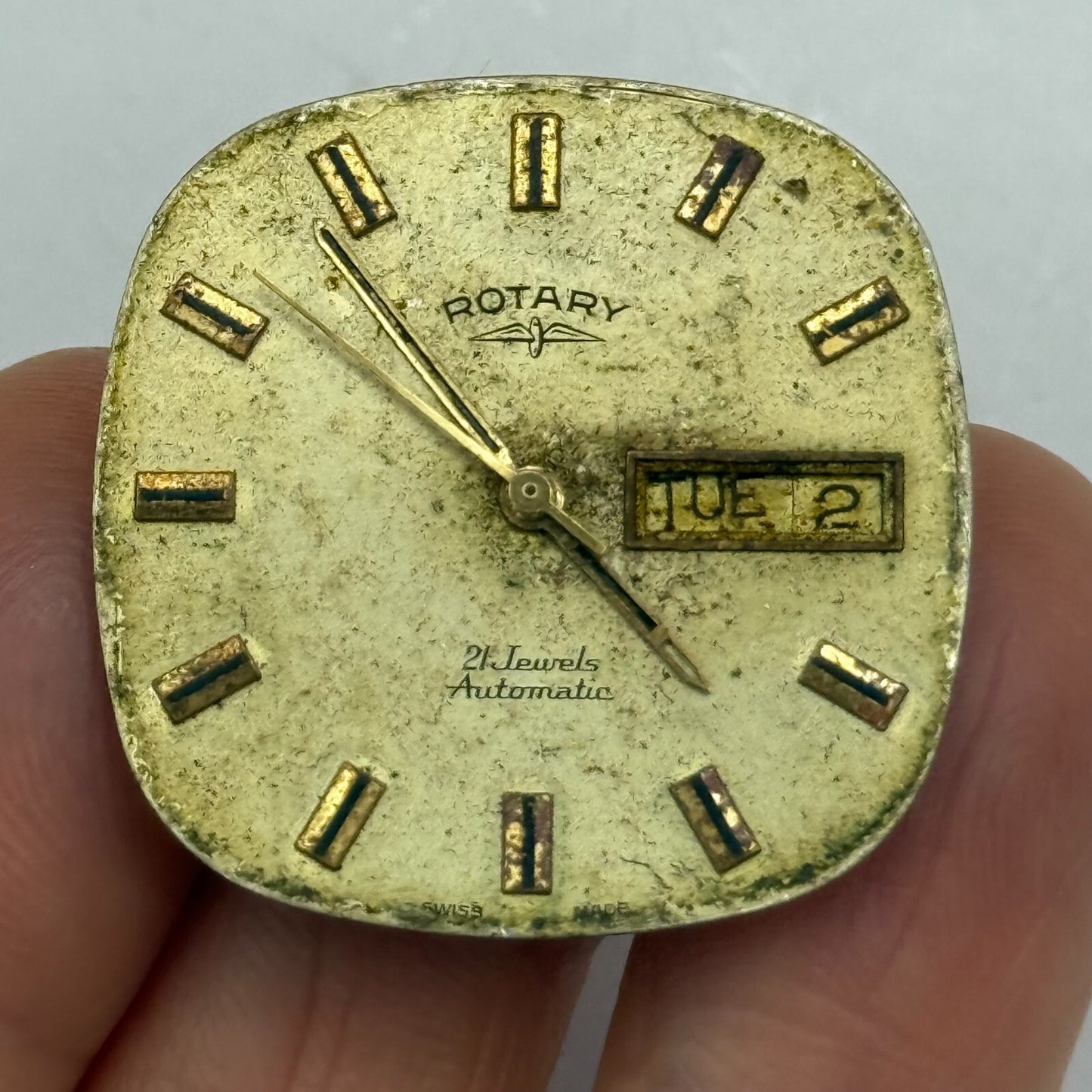 25.9mm Vintage Rotary ETA 2830 Automatic Partial Watch Movement PARTS REPAIR
