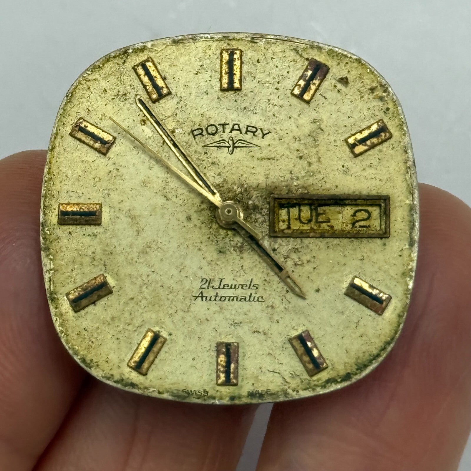 25.9mm Vintage Rotary ETA 2830 Automatic Partial Watch Movement PARTS REPAIR