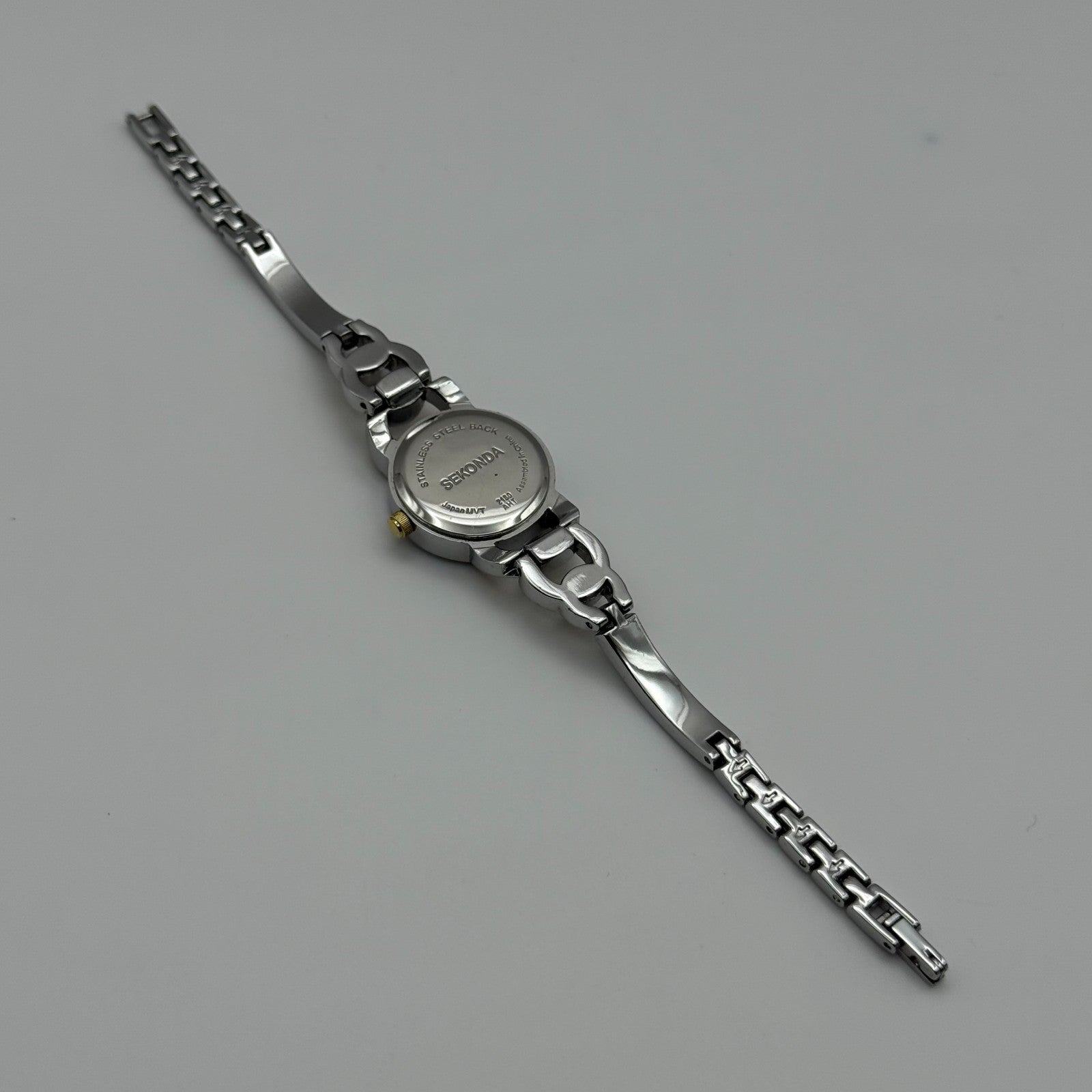 22mm Working Ladies Sekonda Two Tone Jewelled Quartz Japan Watch 6.25 Inches