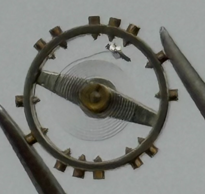 FHF 159 Balance Wheel Complete And Spring 3-10''' 190 M Watch Movement Parts NOS