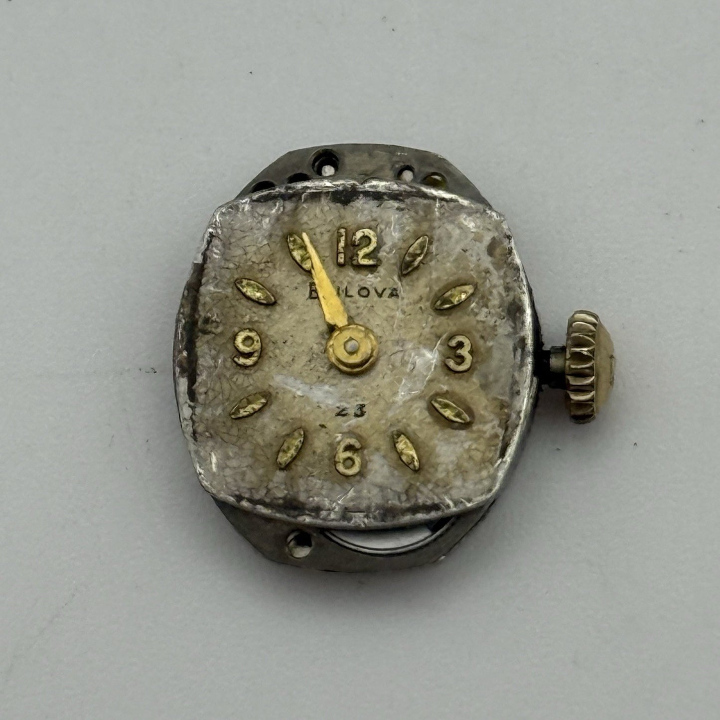 13mm Vintage Ladies Bulova 5AD Manual Wind Swiss Watch Movement PARTS REPAIR